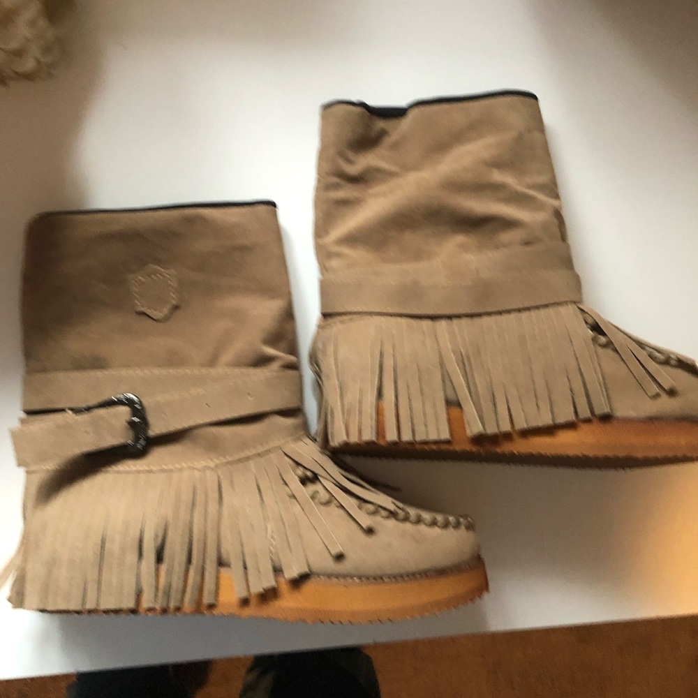 Moccasins Boots Retro Mid Calf